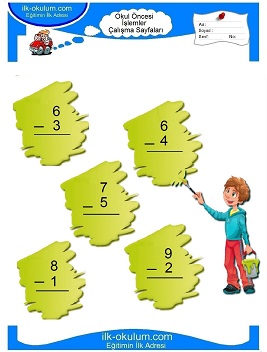 Çocuklar İçin toplam işlemi yaprak testleri 